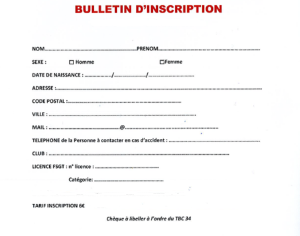 bulletin inscription course 2016